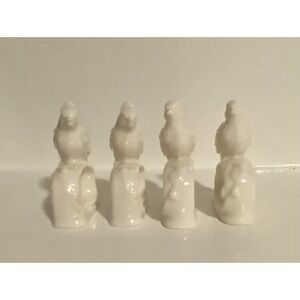 Ardalt Napkin Ring Holders Birds VTG Set of 4 White Farmhouse Porcelain Japan